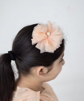 Peach Flower Hair Clip