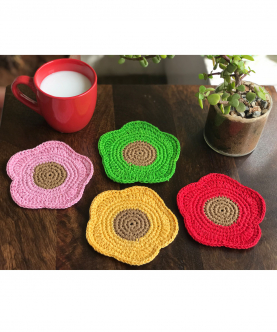 Flower Coasters - Combo A - Set Of 4