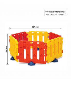 Ok Play Activity Center Play Pen - Red/Yellow