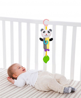 Baby Moo Panda White Hanging Toy With Teether