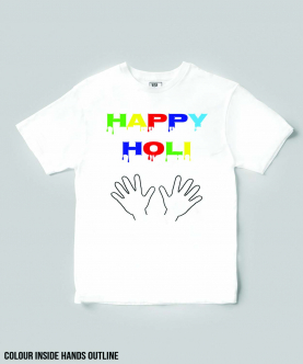 Fill In Colours Happy Holi T-Shirt