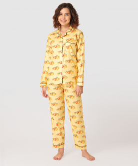 Pizza Love Printed Night Suit