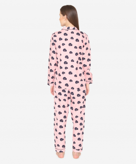 Fluffs Love Pink Printed Night Suit