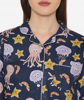 Octodorable Printed Night Suit