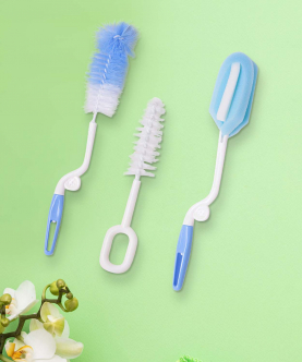 Baby Moo Blue Bottle And Nipple Cleaning Brushes Set of 3