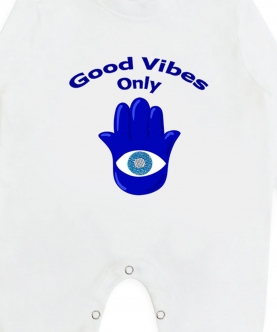 Good vibes evil eye romper