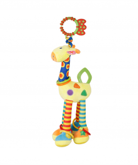 Baby Moo Flexible Giraffe Multicolour Musical Hanging Toy With Teether