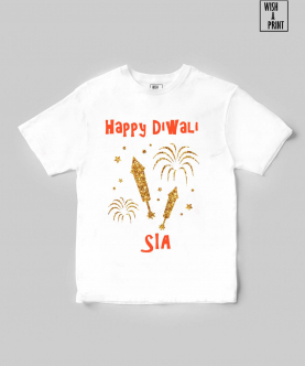 Happy Diwali Golden Glitter T-shirt