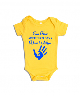 Hand Imprint Father's Day Romper