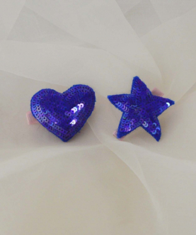 Heart-Star Clip,Blue