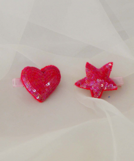 Heart-Star Clip,Pink
