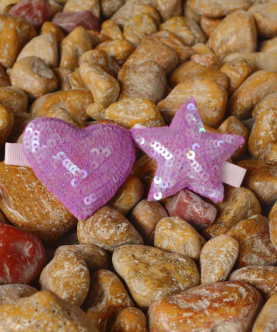 Heart-Star Clip,Purple
