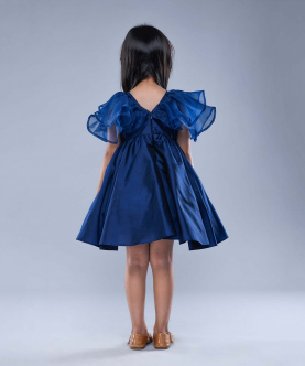 Sequance Embelished Dress-Navy Blue