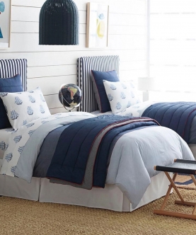 Baron Blue Single Bed With Head Board
