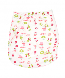 Baby Moo Floral Pink And Green Reusable Diaper