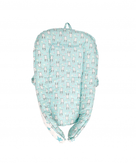 Baby Moo Baby Bed Cum Carry Nest Star And Rabbit Blue