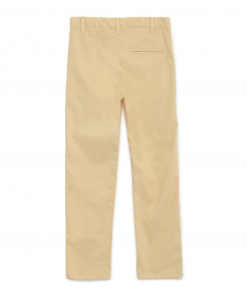 Pale Yellow Slim Fit Cotton Chinos