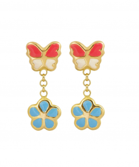 Butterfly Flower Earrings