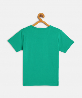 Kids Green Binocular Print Cotton T-Shirt
