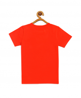 Red Half Sleeves Cube Game Cotton T-Shirt