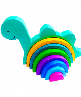 Little Jamun Dinosaur Rainbow Stacker With 8 Pieces