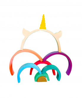 Little Jamun Magical Unicorn Rainbow Stacker With 8 Pieces