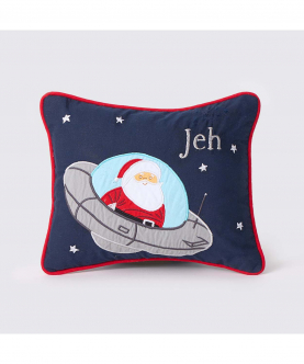 Santa In Ufo Pillow