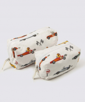 Racing Cars Organic Travel Pouch