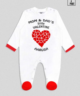 Mom And Dad's Valentine Heart Romper