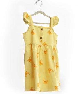 Kitty Kat Yellow Frilly Frock