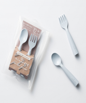 Miniware My First Cutlery Fork & Spoon Set  Aqua