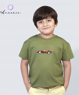 One Car Olive Green T-Shirt
