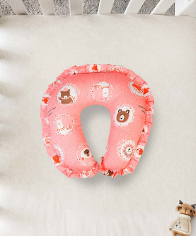 Baby Moo Forest Friends Peach Neck Support Pillow