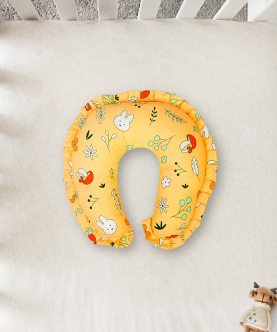 Baby Moo Floral Yellow Neck Support Pillow