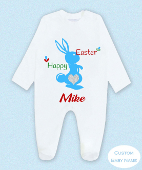 Personalised Bunny Wishing Easter Romper