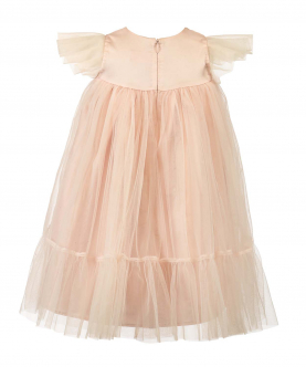 Soft Pink Net Overlay Dress
