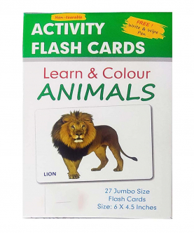 Learn and Trace Activity Jumbo Flash Cards (Animals Name)