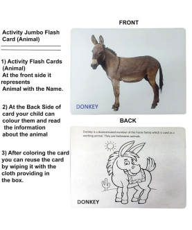Learn and Trace Activity Jumbo Flash Cards (Animals Name)