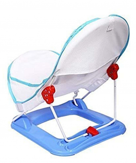 Baby Bather with Removable Head Support Cushion Infant Bath Aid Todler (Blue) (Blue)