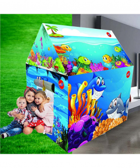 Tent House for Kids up to 5 -10 Years Boys & Girls Big Size Tent House for Kids Baby and Kids Tens House (Marine)