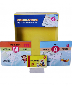 Educational Toys for Kids Toddler Preschooler, Color & Wipe 24 pcs Alphabet Reusable Cards ( Made in India )