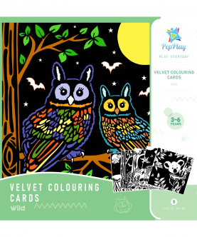 Velvet Coloring Cards (Wild)