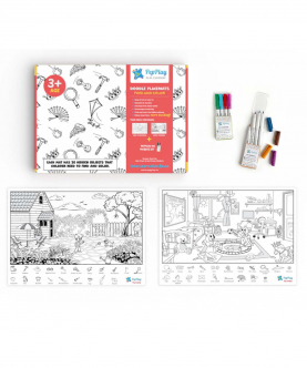 Pep Play Doodle Placemats Set Find And Color Series