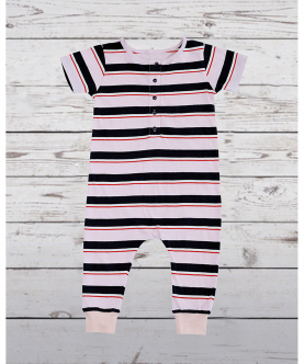 The Cruising Romper Black And White Strips