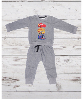 Multi Cars Patches Grey Tracksuit