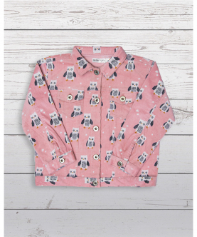 Pink Owl Denim Jacket