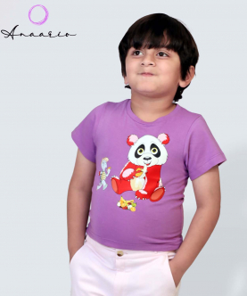 Panda T-Shirt,Purple