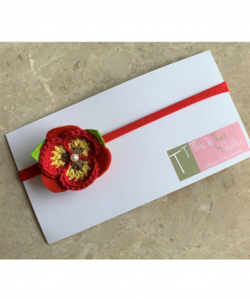 Pansy Soft Hairband - Red