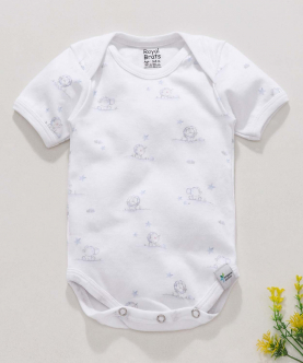 Royal Brats Onesies with Lion AOP-White