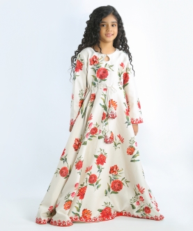 Ivory Digital Printed Dress
